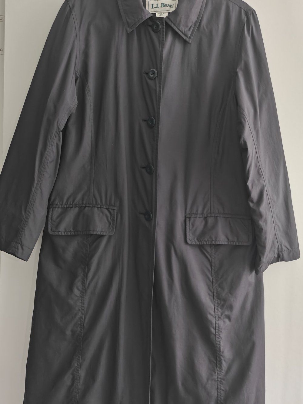 L.L.Bean Vintage Women's Single-breasted Long Trench Coat Lined Size S